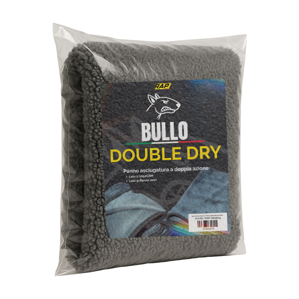 BULLO Double Dry | Panno asciugatura Doppia azione | Asciugatura + Vetri