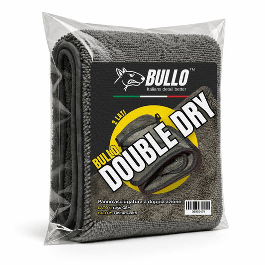 BULLO Double Dry | Panno asciugatura Doppia azione | Asciugatura + Vetri