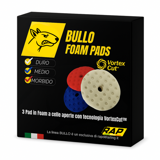 Kit BULLO Foam Pad con tecnologia VortexCut™ | Kit da 3 Tamponi da 125