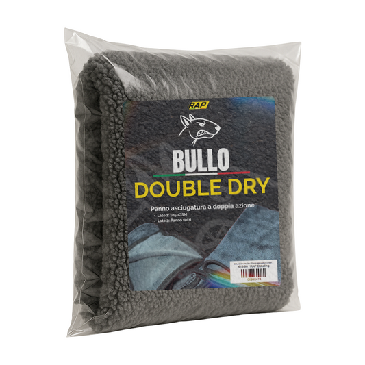 BULLO Double Dry | Panno asciugatura Doppia azione | Asciugatura + Vetri